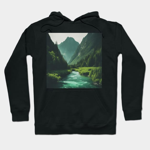 Emerald Valley Hoodie by Alihassan-Art